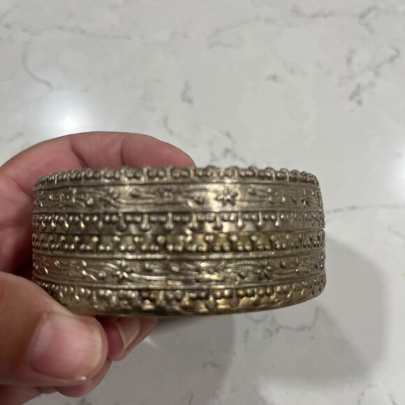 Rare Vintage Cat & Frog Jewelry Vanity Trinket Box Asian Make Up Mirror 1930-50s - Picture 2 of 8